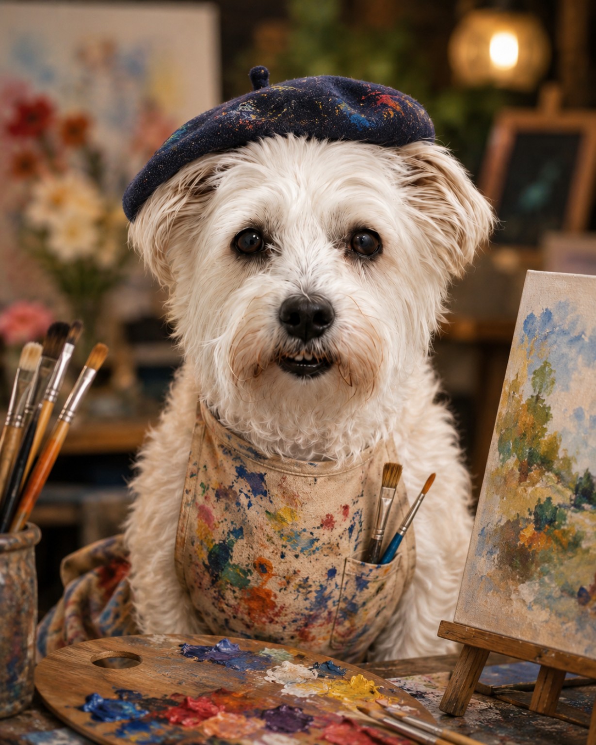 A dog reimagined as a Creative AI headshot by Avtr (just for fun)